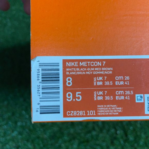 Nike Metcon 7 Training Shoes White Black Gum Brown CZ8281-101 Mens NEW main image 8